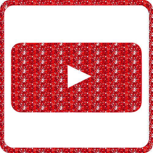 youtube logo in glitter